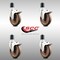 Service Caster 5 Inch 316SS High Temp Glass Filled Nylon 1-7/8 Inch Stem Caster Set Lock Brake SCC-SS316TTLEX20S514-GFNSHT-178-4 - alternate 2
